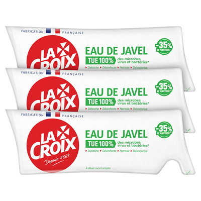 La Croix Eau de Javel Désinfectant Originale Eco Recharges 3 x 250 ml