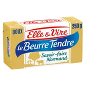 Beurre tendre doux ELLE&VIRE - plaquette 250g
