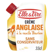 Crème anglaise à la vanille bourbon ELLE&VIRE - poche de 33cl