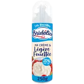 Crème sucrée sous pression UHT BRIDELICE, 20%MG , 250g