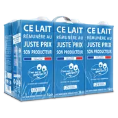 Lait demi écrémé C'EST QUI LE PATRON, 6x1l