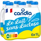 Lait sans lactose UHT CANDIA LE SANS LACTOSE - 6x1L