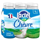 Lait de Chèvre demi-écrémé LACTEL - 6x1L