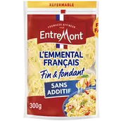 Emmental râpé fin et fondant 30% MG ENTREMONT - Sachet de 300g