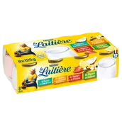 Yaourts au lait entier pot verre arômes naturels Panachés LA LAITIERE- 8 pots de 125g