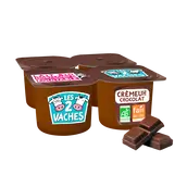 Crème dessert chocolat bio LES 2 VACHES - 4x95g