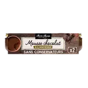 Mousse au chocolat à l'ancienne MARIE MORIN - 2 pots de 100g