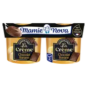 Crème Dessert Chocolat Banane MAMIE NOVA - 2 pots de 150g