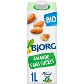 Boisson végétale lait d'Amande bio Sans sucres BJORG - brique 1l