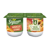 Spécialité au soja sucrée abricot goyave SOJASUN, 4x100g