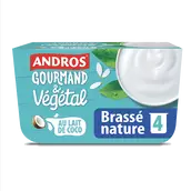 Spécialité végétale brassé nature ANDROS GOURMAND & VEGETAL 4x100g