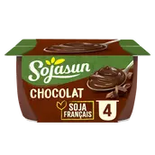 Dessert au soja chocolat SOJASUN, 4x100g