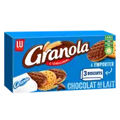 Biscuits sablés nappés au chocolat au lait pocket GRANOLA, paquet de 225g