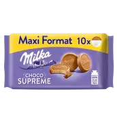 Biscuits gaufrettes enrobés au chocolat supreme au lait MILKA - Maxi format de 300g