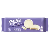 Biscuits gaufrettes enrobés au chocolat blanc supreme MILKA - Paquet de 180g