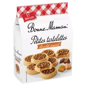 Tartelette chocolat au lait et au caramel avec arôme naturel saupoudrées de nougatine BONNE MAMAN 250g