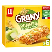 Barres de céréales aux pommes GRANY - Boite de 6 - 125g