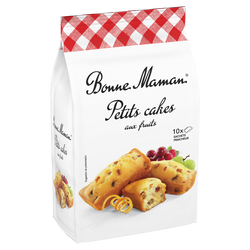 Gâteaux Petits cakes aux fruits BONNE MAMAN - x10 sachets - Le paquetde 300g