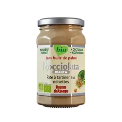 Pâte à tartiner aux noisettes bio NOCCIOLATA bianca, 250g