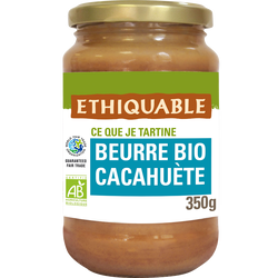 ETHIQUABLE - Beurre de cacahuètes BIO - le pot de 350g