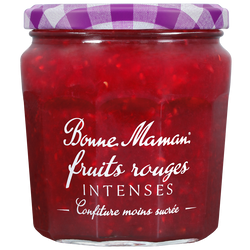 Confiture de fruits rouges intense BONNE MAMAN, 335g