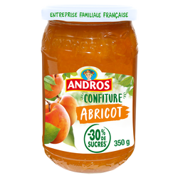Confiture allégée d'abricot ANDROS, 350g