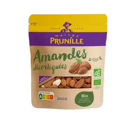 Amande décortiquée BIO, MAITRE PRUNILLE, sachet 200g