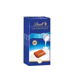 Tablette chocolat maître chocolatier lait ext.fin LINDT x3 300g