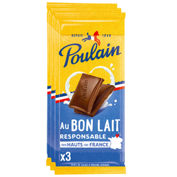 Tablette Chocolat Lait POULAIN - 3x95g