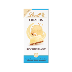 Création blanc rocher blanc LINDT, tablette 148g