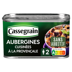 Aubergines cuisinées à la provençale CASSEGRAIN Boîte 375g
