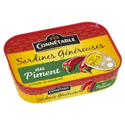 Sardines Généreuses au piment CONNETABLE, 140g
