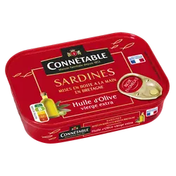 Sardines à l'huile d'olive CONNÉTABLE, boite de 115g
