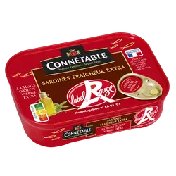 Sardines de Bretagne Label Rouge à l'huile d'olive CONNETABLE, 135g