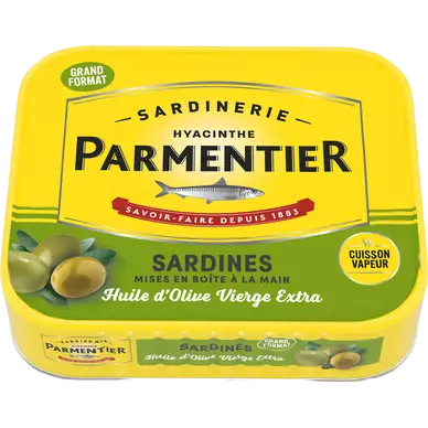 Sardines huile d'olive vierge extra PARMENTIER - 232g