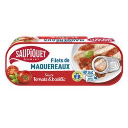 Filets de maquereaux sauce tomate et basilic SAUPIQUET - 169g