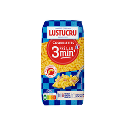 Coquillettes cuisson 3min LUSTUCRU, 500g