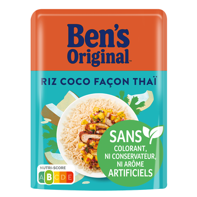 Riz cuisiné Coco façon Thaï express 2min BEN'S ORIGINAL - Sachet micro-ondable 220g