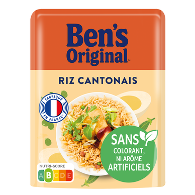 Riz cuisiné Cantonais express 2min BEN'S ORIGINAL - Sachet micro-ondable 220g