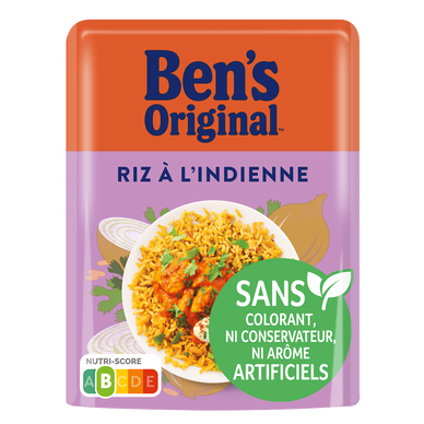Riz cuisiné à l'Indienne express 2min BEN'S ORIGINAL - Sachet micro-ondable 220g