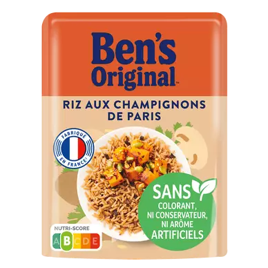 Riz cuisiné aux Champignons express 2min BEN'S ORIGINAL - Sachet micro-ondable 220g