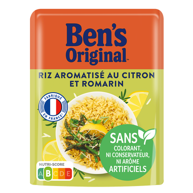 Riz cuisiné Citron et Romarin express 2min BEN'S ORIGINAL - Sachet micro-ondable 220g