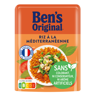 Riz cuisiné à la Méditerranéenne express 2min BEN'S ORIGINAL - Sachetmicro-ondable 220g