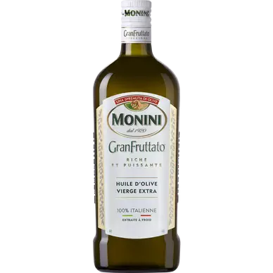 Huile d'olive vierge extra granfruttato MONINI, bouteille de 75cl