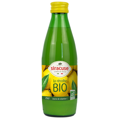 Jus de citron jaune bio SIRACUSE, 25cl