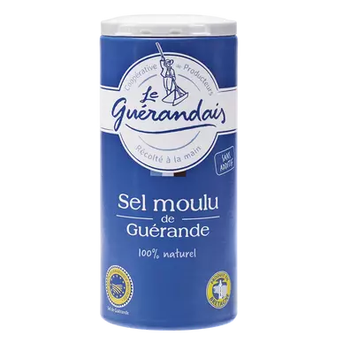 Sel marin moulu de tradition LE GUERANDAIS, boîte verseuse de 250g