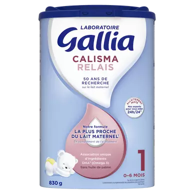 GALLIA CALISMA RELAIS - Lait en poudre bébé 1er âge, de 0 à 6 mois - 830g