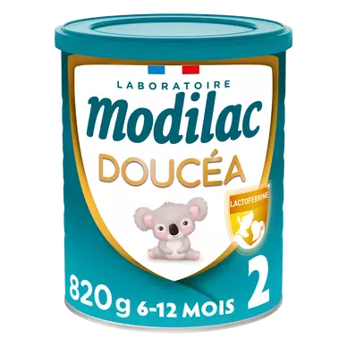 MODILAC DOUCEA - Lait 2ème âge en poudre, de 6 à 12 mois - 820g