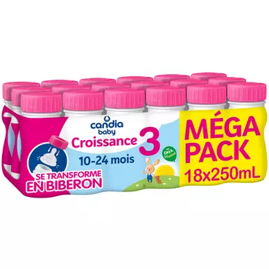 CANDIA CROISSANCE - Lait de croissance, de 10 à 36 mois - 18x250ml