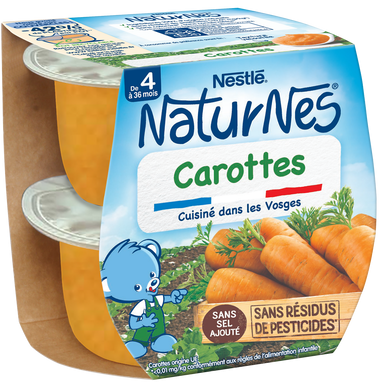 NESTLE NATURNES - Carottes, de 4 à 6 mois - 2x130g